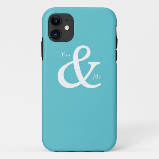 Du und ich Aquamarin Case-Mate iPhone Hülle (Rückseite)