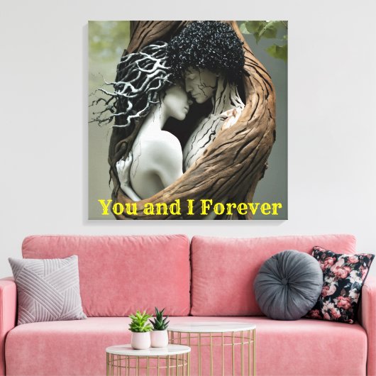 Du und ich für immer leinwanddruck (Insitu (Wohnzimmer))