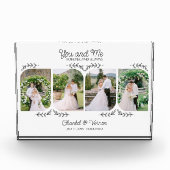Du und ich für immer und immer elegant leaf Hochze Fotoblock (Vorderseite)