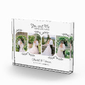 Du und ich für immer und immer elegant leaf Hochze Fotoblock (Rechts)