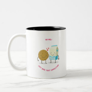 Du und ich haben einfach diese Verbindung Milch un Zweifarbige Tasse