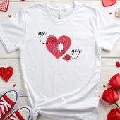 Du und ich heart Puzzle T-Shirt