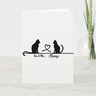Du und ich immer Katzenliebe-Karte Karte