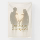 Du und ich in jedem Licht Romantische Schattenkuns Banner (Vertikal)