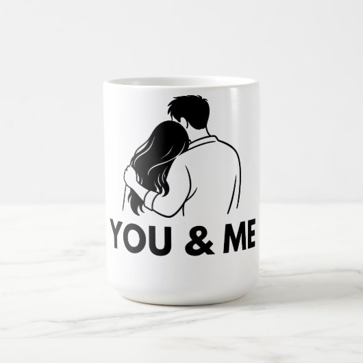 Du und ich Minimal Couple Mug Kaffeetasse (Mittel)