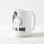 Du und ich Minimal Couple Mug Kaffeetasse (VorderseiteRechts)