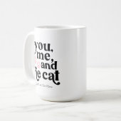 Du und ich Minimalistisch Cat Couple Kaffeetasse (Vorderseite Links)