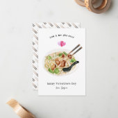 Du und ich Pho-Ever | Pho Soup Valentine Mitteilungskarte (Vorderseite/Rückseite Beispiel)