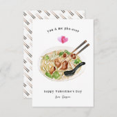 Du und ich Pho-Ever | Pho Soup Valentine Mitteilungskarte (Vorne/Hinten)