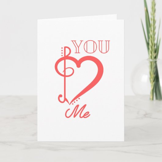 Du und ich romantisches Paar Karte (Vorderseite)
