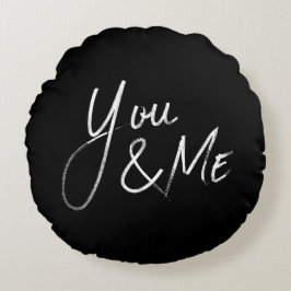 Du und ich rundes kissen