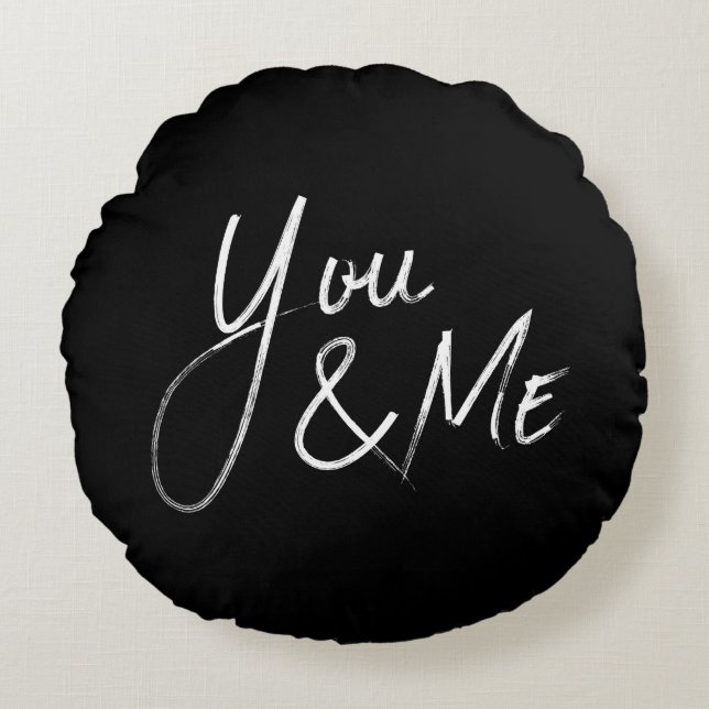 Du und ich rundes kissen (Vorderseite)