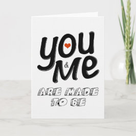 Du und ich sind dazu gemacht, feiertagskarte