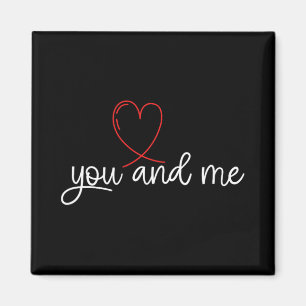Du und ich Valentinsherz-Design für sie, für Freun Magnet