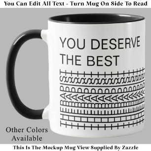 Du verdienst den besten Therapeuten lustiger Witz Tasse