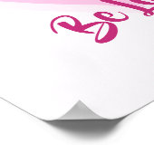 "Du verdienst dich zu lieben" rosafarbene Herzdruc Poster (Ecke)