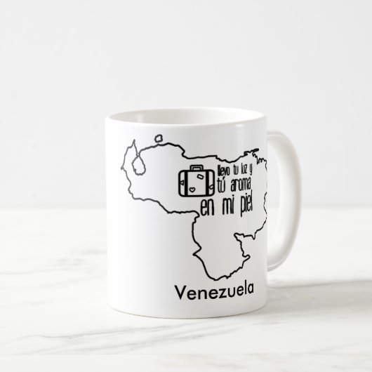 Du vergisst nicht mir Venezuela Kaffeetasse (VorderseiteRechts)