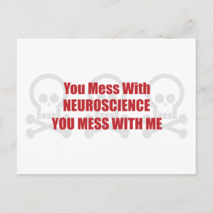 Du verhältst dich mit Neurowissenschaft, die du mi Postkarte