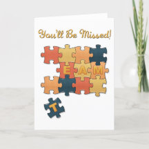 Du Verlasse Team Vermisst Puzzle Piece Card