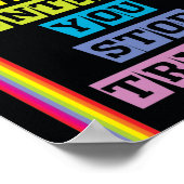 "Du versage nie, bis du aufhörst, es auszuprobiere Poster (Ecke)