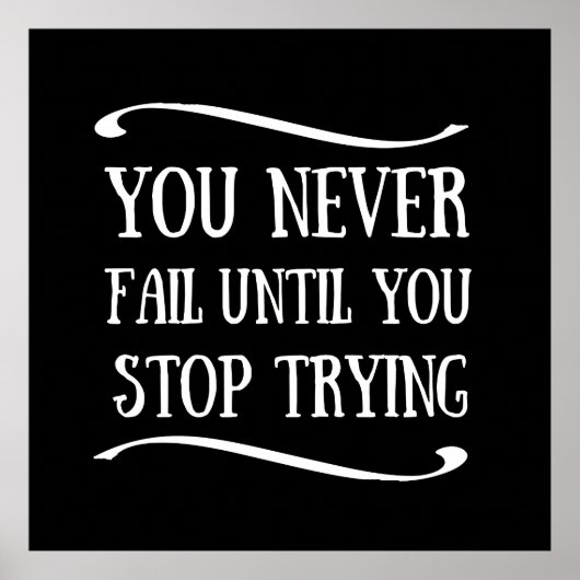 Du versage nie, bis du aufhörst, motivierend zu ve poster (Vorne)