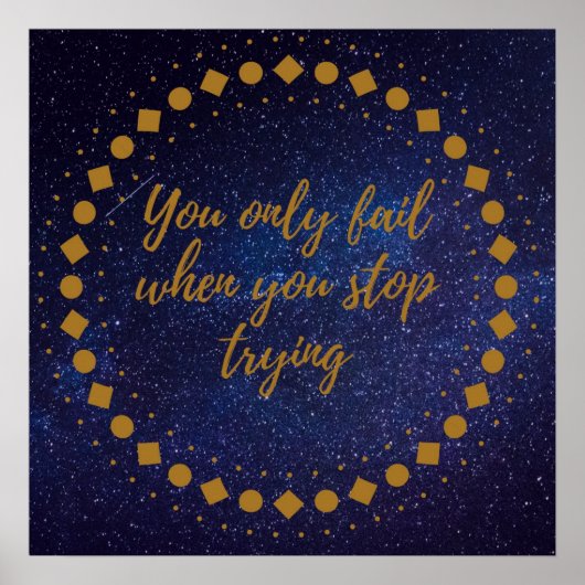 Du versage nur, wenn du aufhörst, Holzwandkunst zu Poster (Vorne)