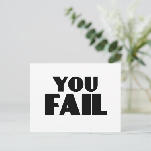 Du Versage Postkarte (Stehend Vorderseite)