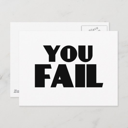 Du Versage Postkarte (Vorne/Hinten)