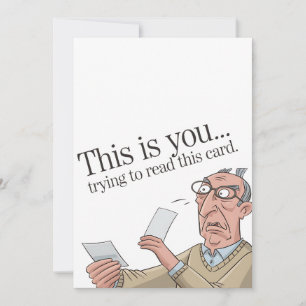 Du versuchst, diese Karte lustig zu lesen, Papa