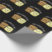Du vervollständigst mich lustig Brot Butter Puder  Geschenkpapier (Ecke)