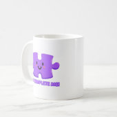 Du vervollständigst mich! Niedlicher Puzzle-Cartoo Kaffeetasse (Vorderseite Links)