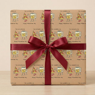 Du Vervollständigst Mich Pizza- und Bier-Geschenkp Geschenkpapier