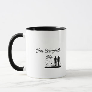 Du vervollständigst mich - Romantischer Liebesbech Tasse