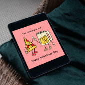 Du vervollständigst mir Biere und Pizza Valentine' Einladung