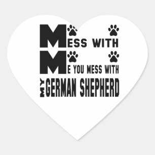 Du verwirrst dich mit meinem deutschen Schäferhund Herz-Aufkleber