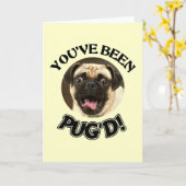 DU WAR MOPS! - FUNNY MOPS DOG KARTE (Gelbe Blume)