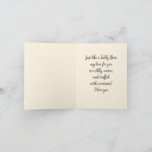 Du wärmst mein Herz - Teddybären-Liebe Karte (Innenseite)