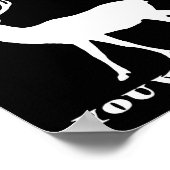 Du warst bei der Arbeit Funny Hunting Poster blass (Ecke)