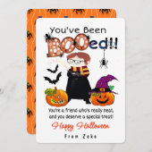 Du warst "BOOed"-Personalisierte Halloween-Karte Einladung (Vorne/Hinten)