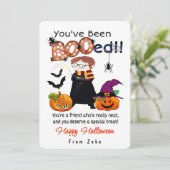 Du warst "BOOed"-Personalisierte Halloween-Karte Einladung (Stehend Vorderseite)