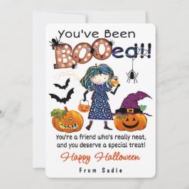 Du warst "BOOed"-Personalisierte Halloween-Karte Einladung