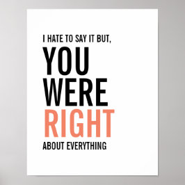 Du warst das richtige Mama Muttertagsgedicht Poster