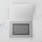 "Du warst ein Einflussfaktor, bevor es Cool war" g Karte (Innenseite)