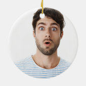 Du warst ein lustiges, schwarzes niedliches Foto Keramik Ornament (Hinten)