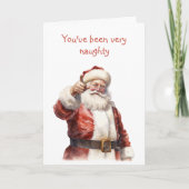 Du warst ein unheilvoller Weihnachtsmann Feiertagskarte (Vorderseite)