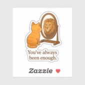 "Du warst immer genug" Die Vinyl-Aufkleber Aufkleber (Blatt)