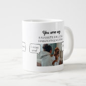 Du warst mein Lieblings-Hallo und kaum ein Abschie Jumbo-Tasse (Vorderseite Rechts)