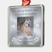Du warst mein Lieblings-Hund-Gedenkornament Ornament Aus Metall (Links)