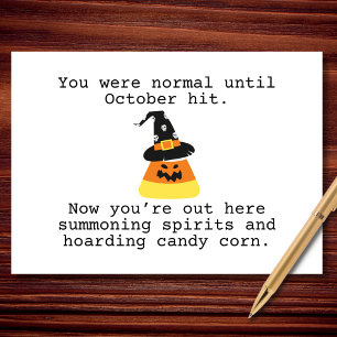 Du warst normal bis Oktober Lustiger Halloween Karte