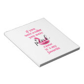 Du warst rosa. Notizblock (angewinkelt)